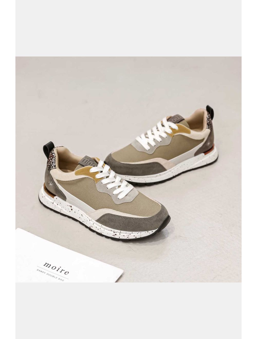 tom&eva Baskets Femmes Couleurs Variées 24CH-KP3528-Taupe