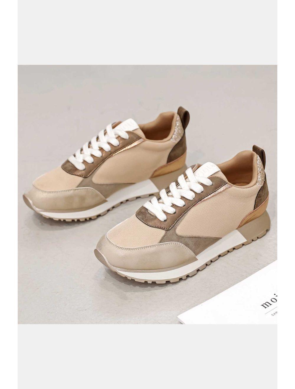 Tom&eva Baskets Femmes Couleurs Variées 24CH-KP3529-Beige