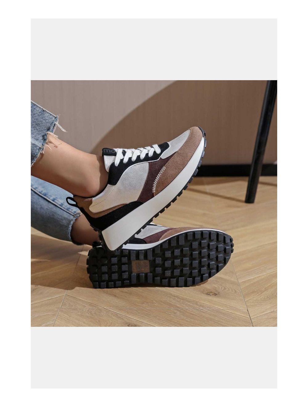 tom&eva Baskets Femmes Couleurs Variées 24CH-KP4753-Camel