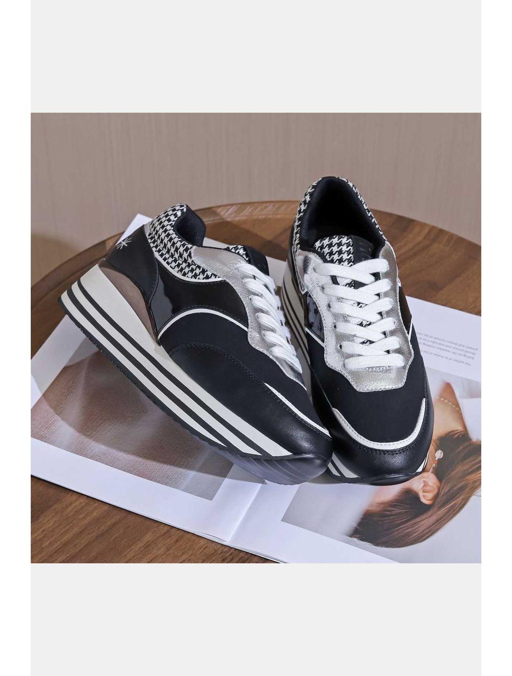 Tom&eva Baskets Femmes Couleurs Variées 24CH-KP4766-Noir