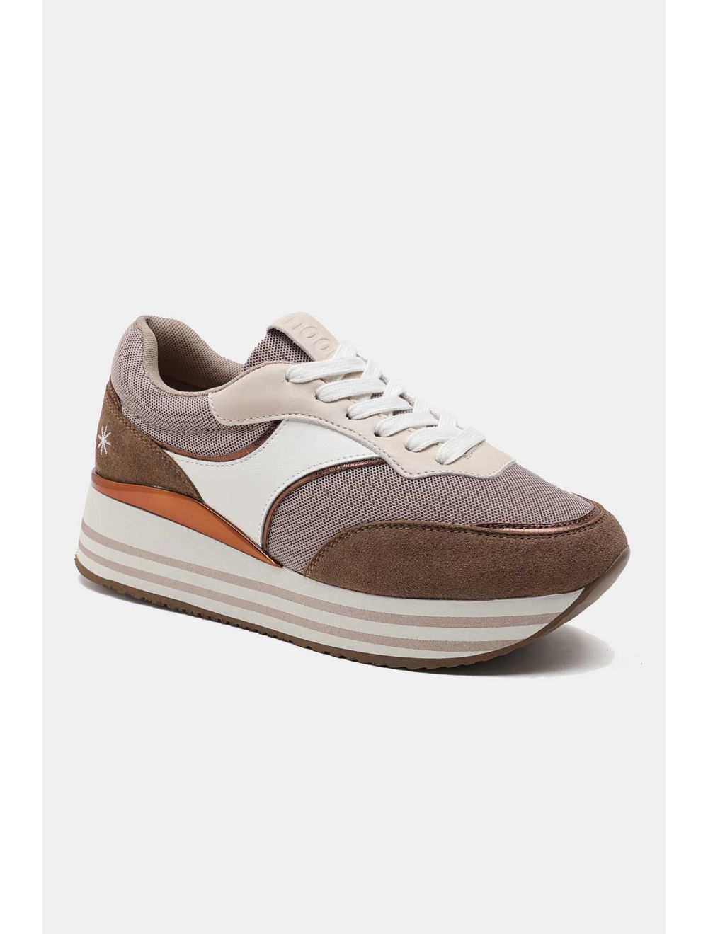 tom&eva Baskets Femmes Couleurs Variées 24CH-KP4766-Taupe