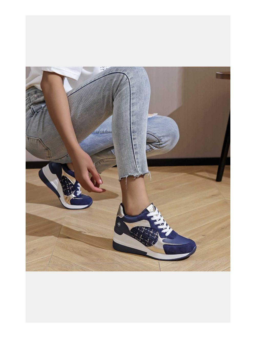 tom&eva Baskets Femmes En Couleurs Variées 24CH-KP4767-Marine