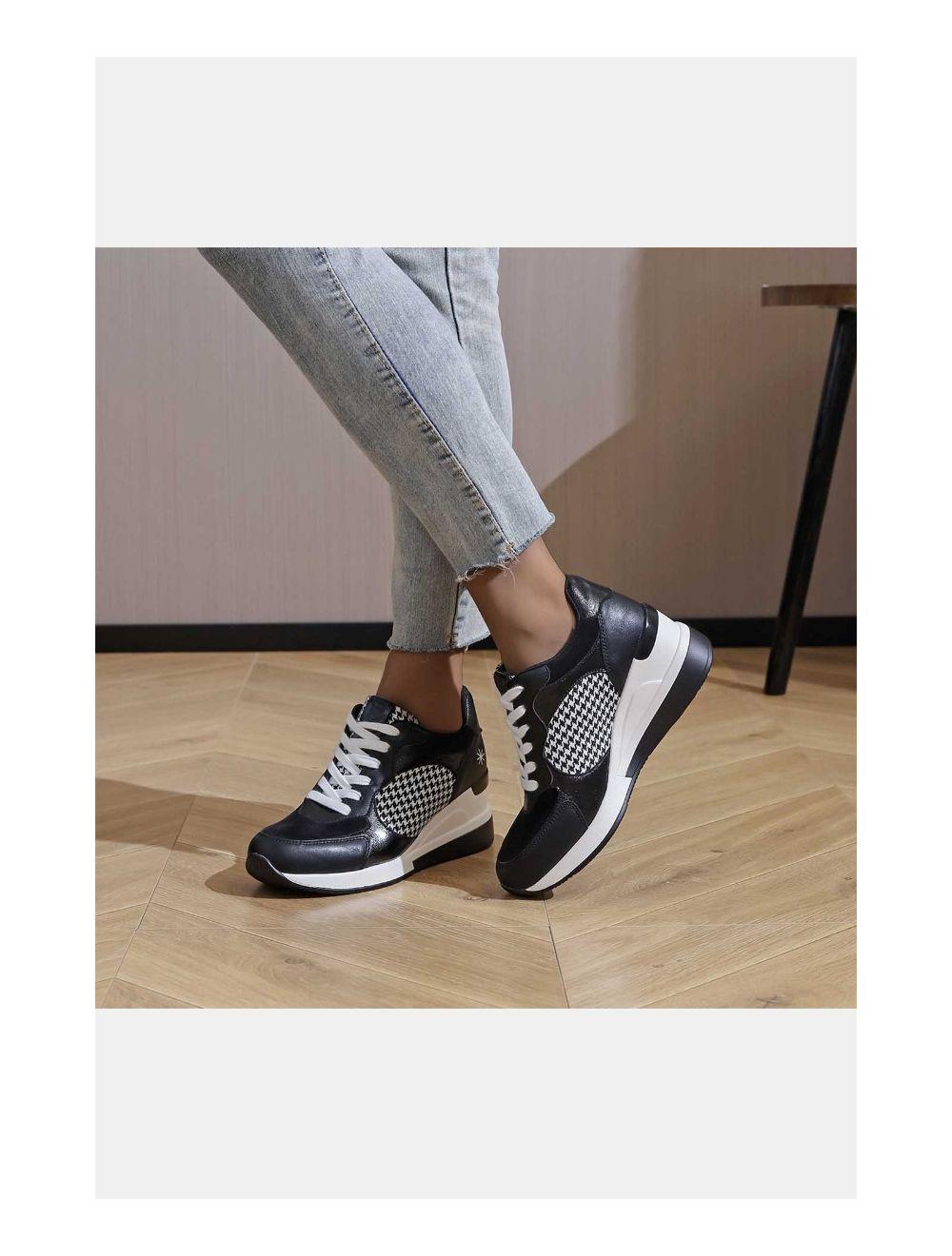 tom&eva Baskets Femmes En Couleurs Variées 24CH-KP4767-Noir