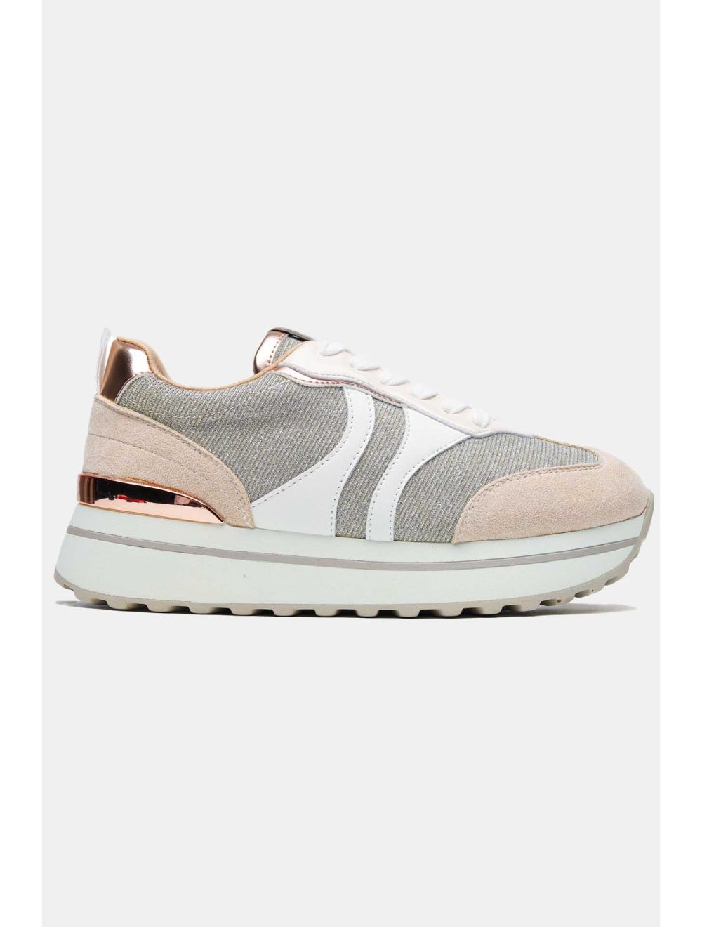 Tom&eva Baskets Femmes Matières Variées 24CH-KP3532-Doré