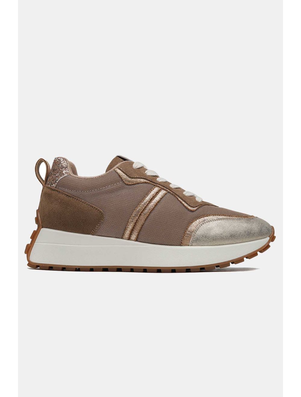 Tom&eva Baskets Femmes Matières Variées 24CH-KP4374-Chocolat
