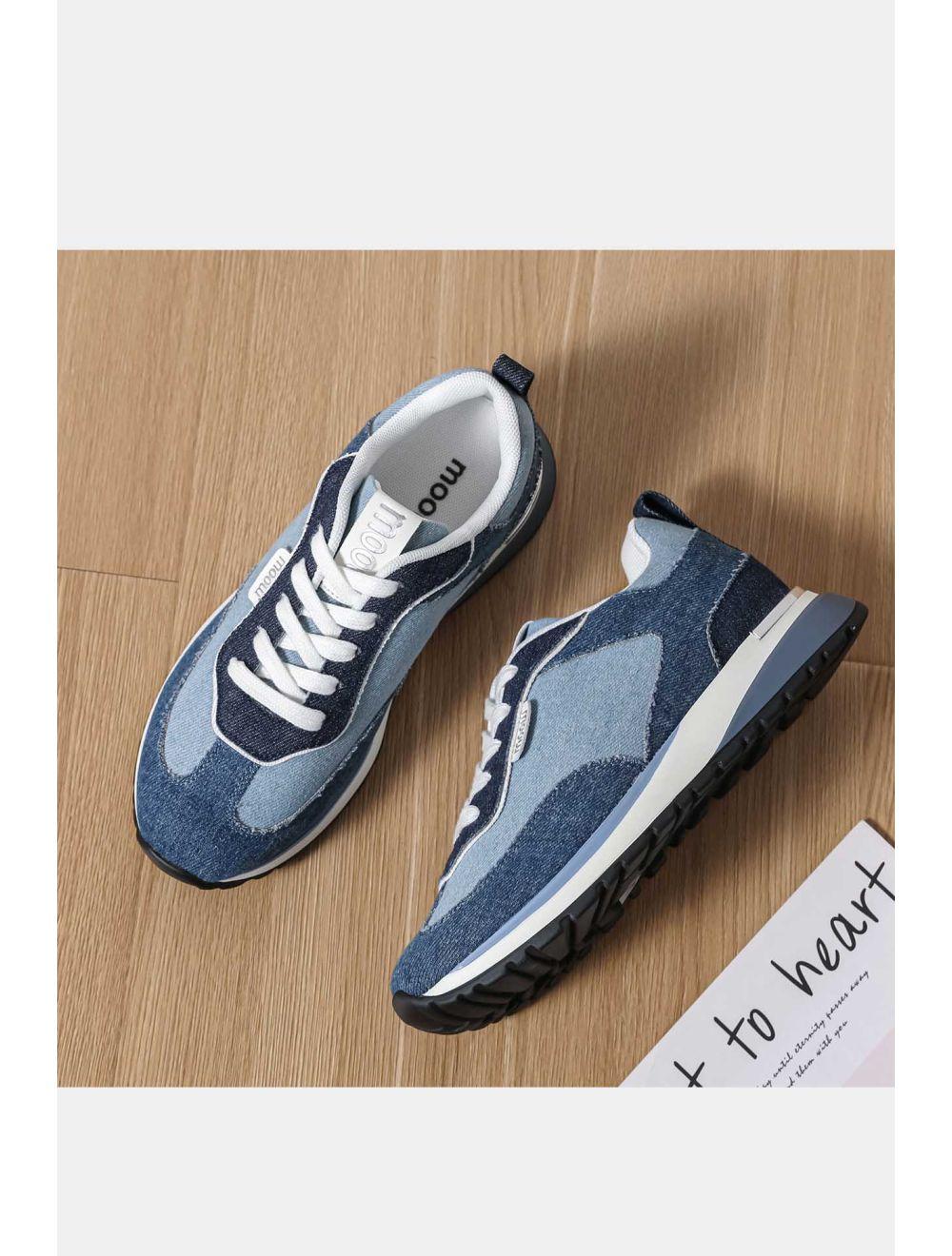 Tom&eva Baskets Femmes Matières Variées 24CH-KP4377A-Bleu