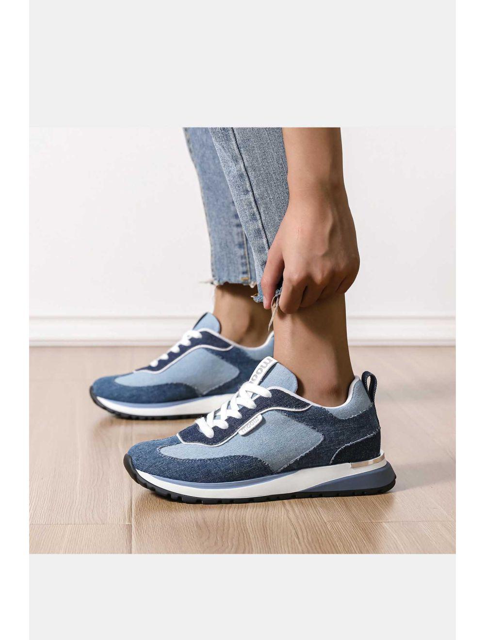 tom&eva Baskets Femmes Matières Variées 24CH-KP4377A-Bleu