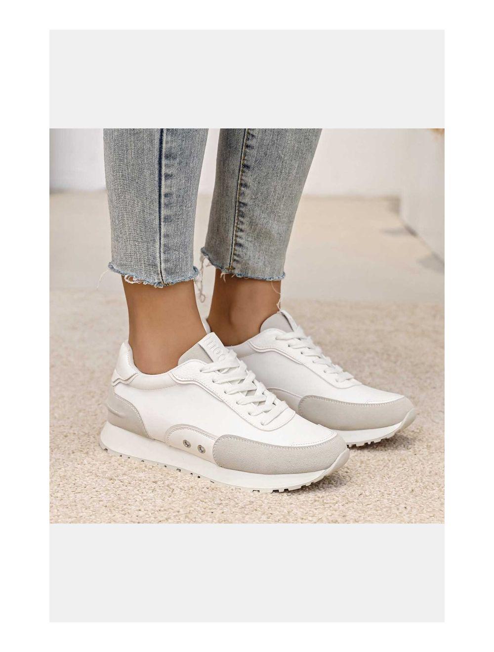 tom&eva Baskets Femmes Matières Variées 24CH-KP4378-Blanc