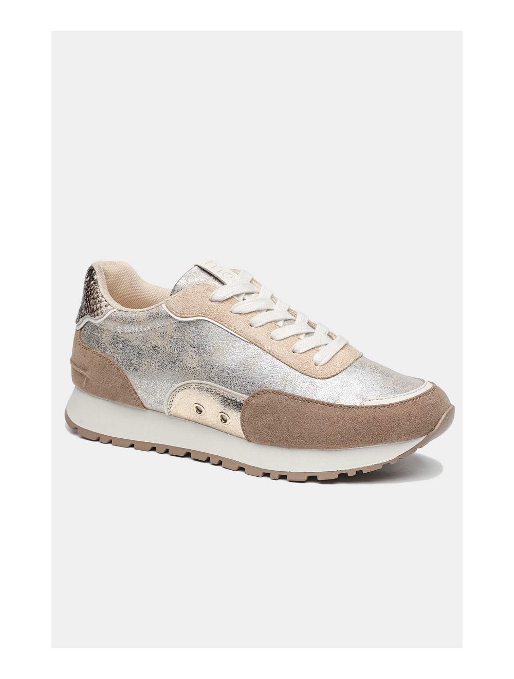 tom&eva Baskets Femmes Matières Variées 24CH-KP4378-Taupe