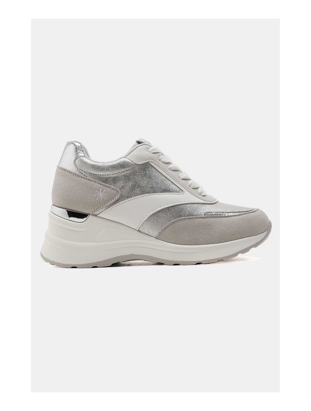 Tom&eva Baskets Femmes Talon Haut 24CH-KP4768-Argent
