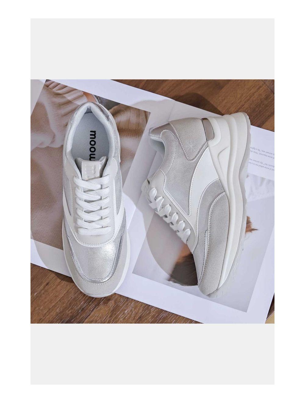 Tom&eva Baskets Femmes Talon Haut 24CH-KP4768-Argent