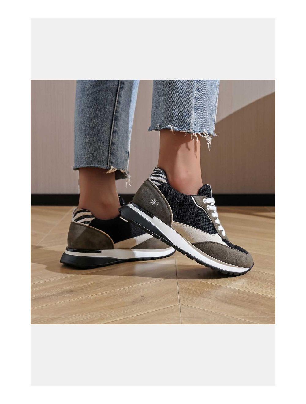 tom&eva Baskets Tendances Couleurs Variées 24CH-KP4754-Kaki