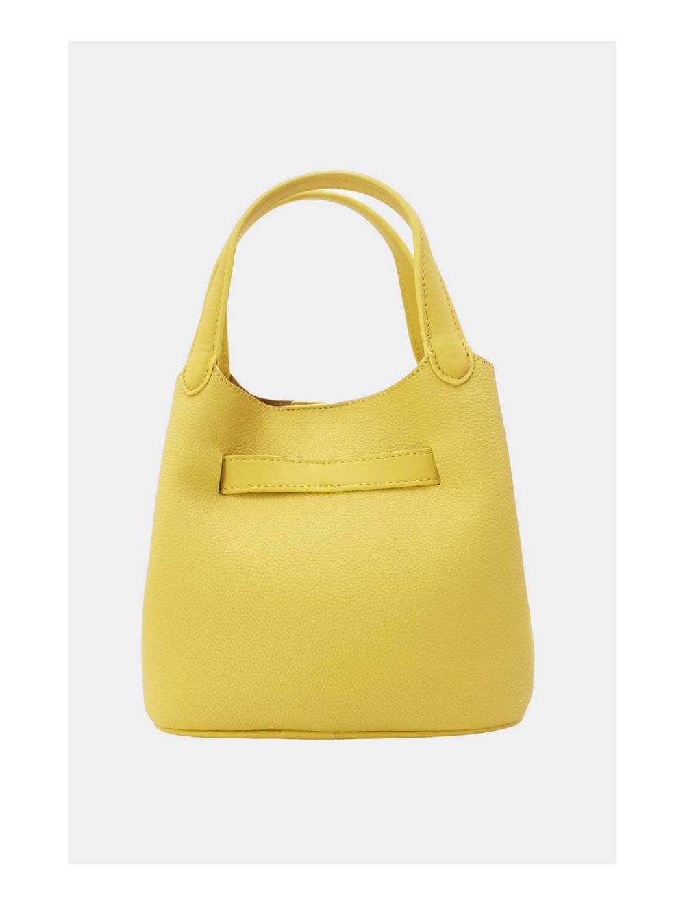 Tom&eva Ensemble 2Pcs Sac Hobo Effet Grainé 6974-Jaune