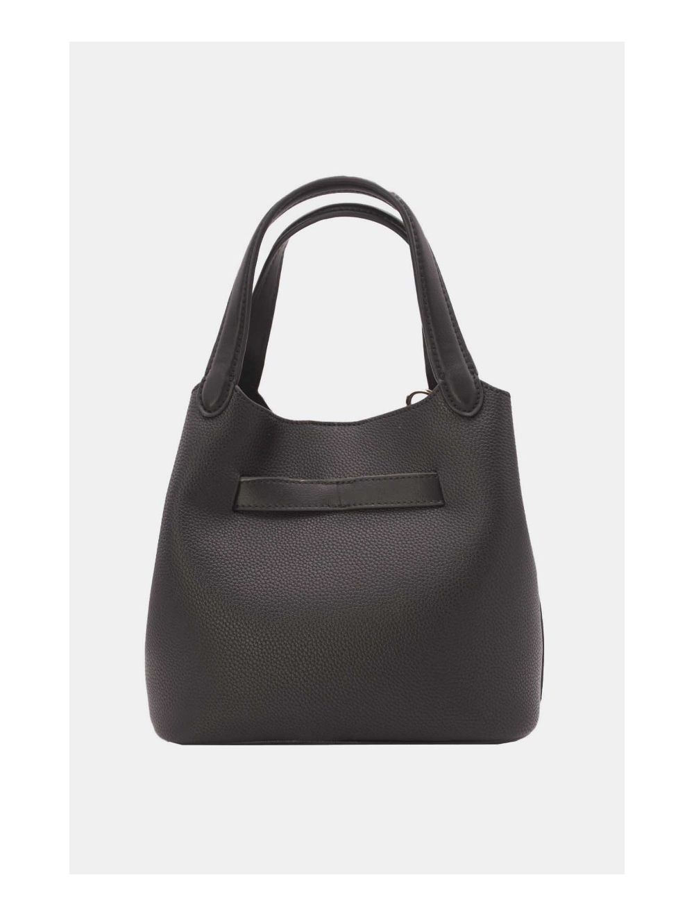 Tom&eva Ensemble 2Pcs Sac Hobo Effet Grainé 6974-Noir