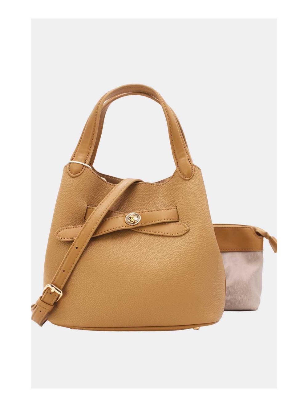 Tom&eva Ensemble 2Pcs Sac Hobo Effet Grainé 6974-Taupe