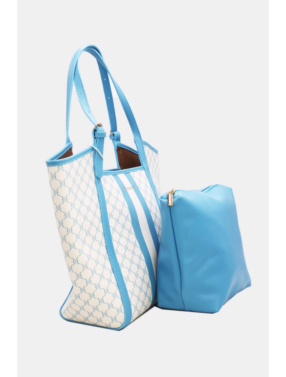 Tom&eva Ensemble Deux Pièces Cabas Monogramme 22B-5590-Bleu