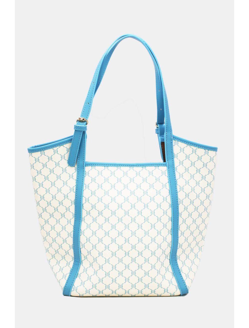 Tom&eva Ensemble Deux Pièces Cabas Monogramme 22B-5590-Bleu