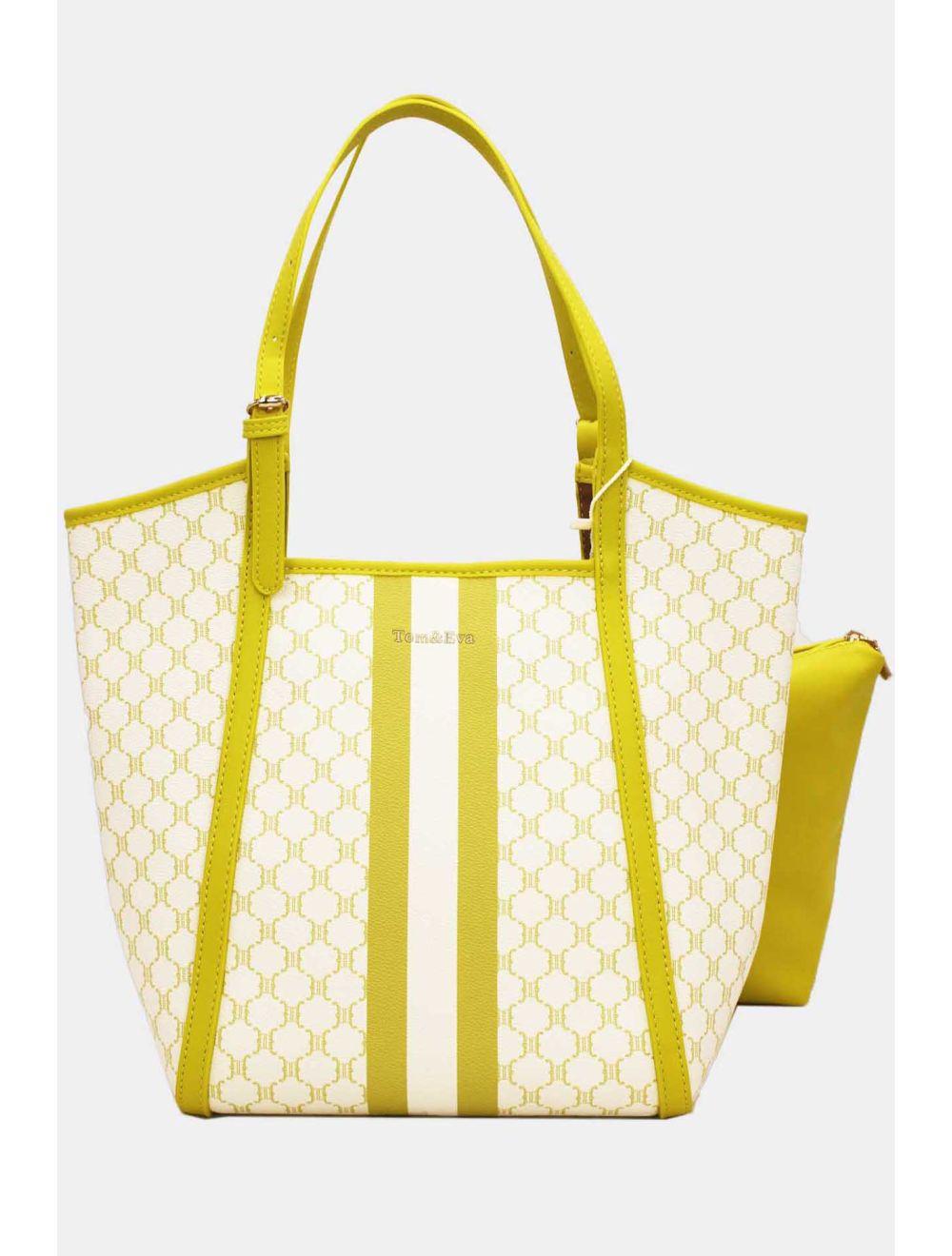 Tom&eva Ensemble Deux Pièces Cabas Monogramme 22B-5590-Jaune