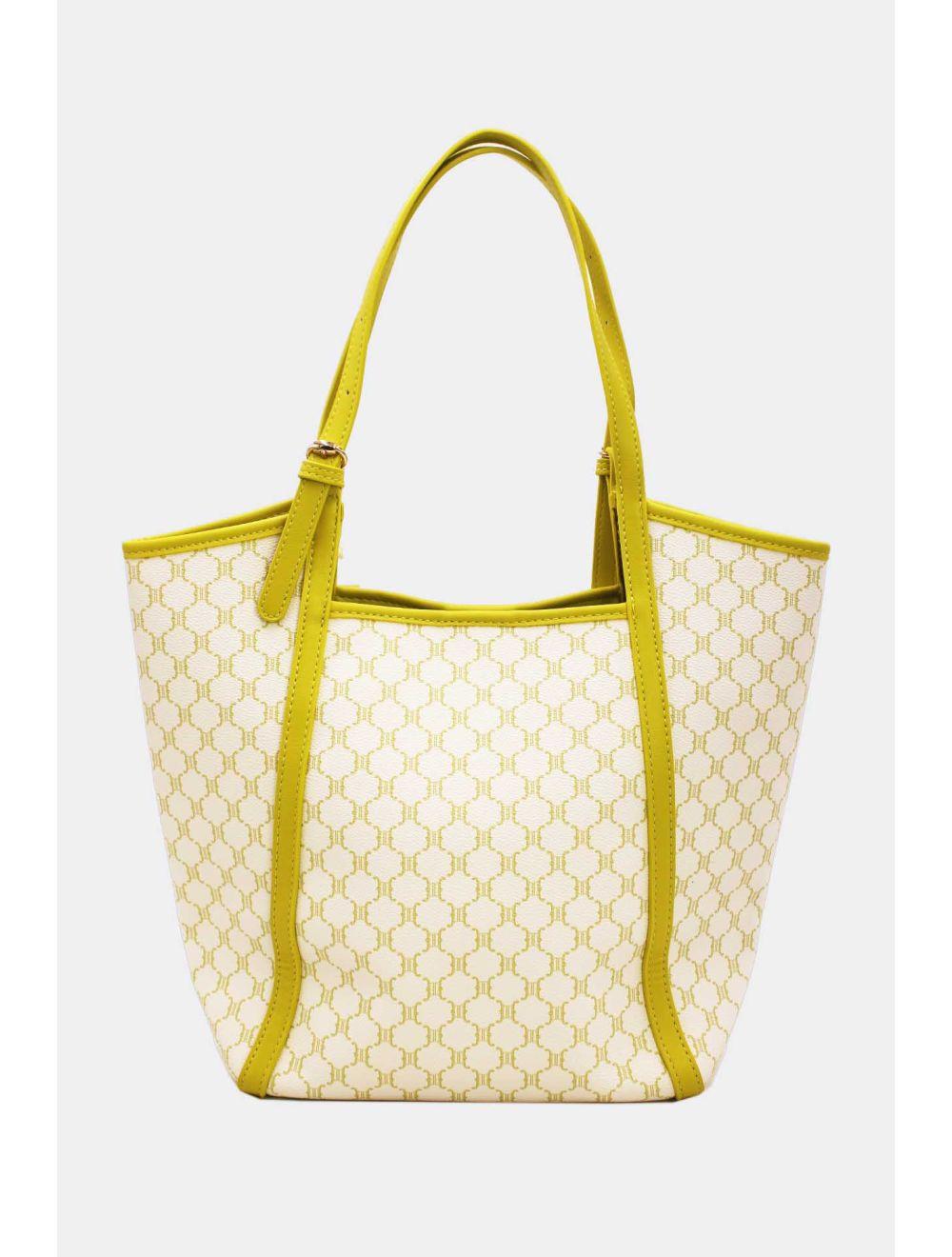 Tom&eva Ensemble Deux Pièces Cabas Monogramme 22B-5590-Jaune