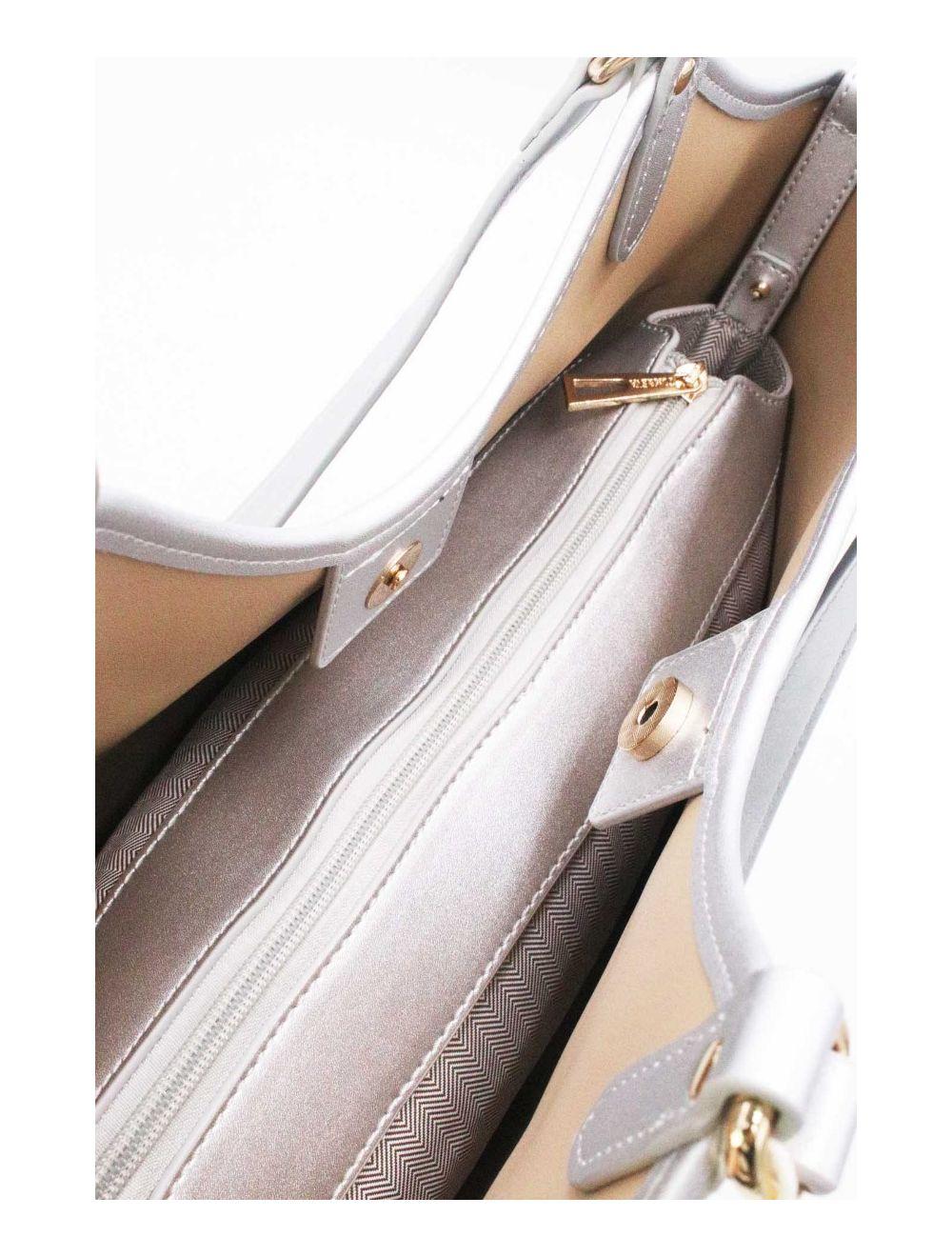 Tom&eva Ensemble Deux Pièces Cabas Monogramme 24B-5874-Argenté