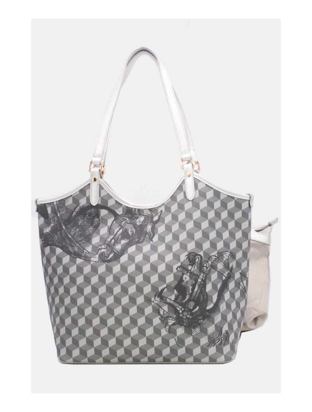 Tom&eva Ensemble Deux Pièces Cabas Monogramme 24B-5874-Argenté