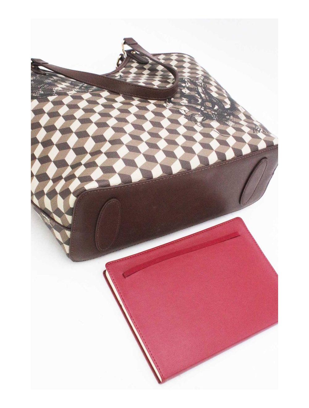 Tom&eva Ensemble Deux Pièces Cabas Monogramme 24B-5874-Café