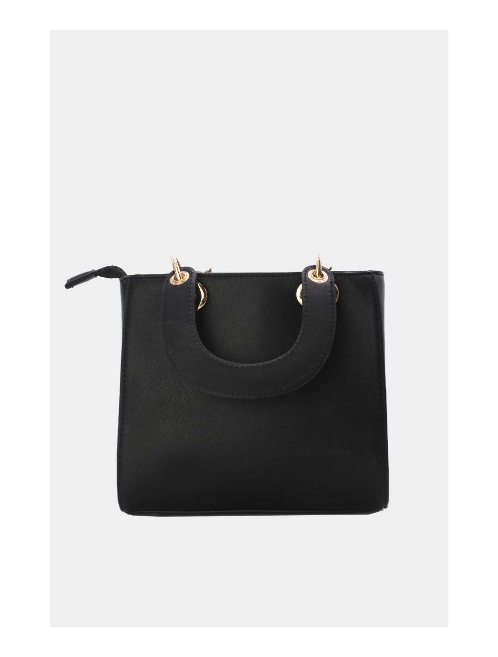 Tom&eva Medium Sac à Main Carré Brodé Ethnique Moderne 24P-5923-Black/Grey