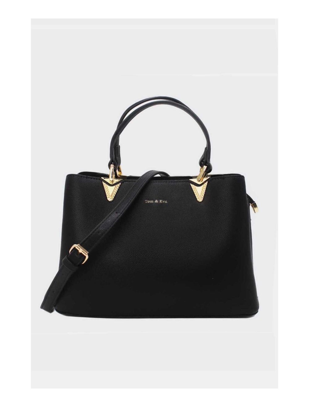 Tom&eva Medium Sac à Main Chic Minimaliste 24B-6000-Noir