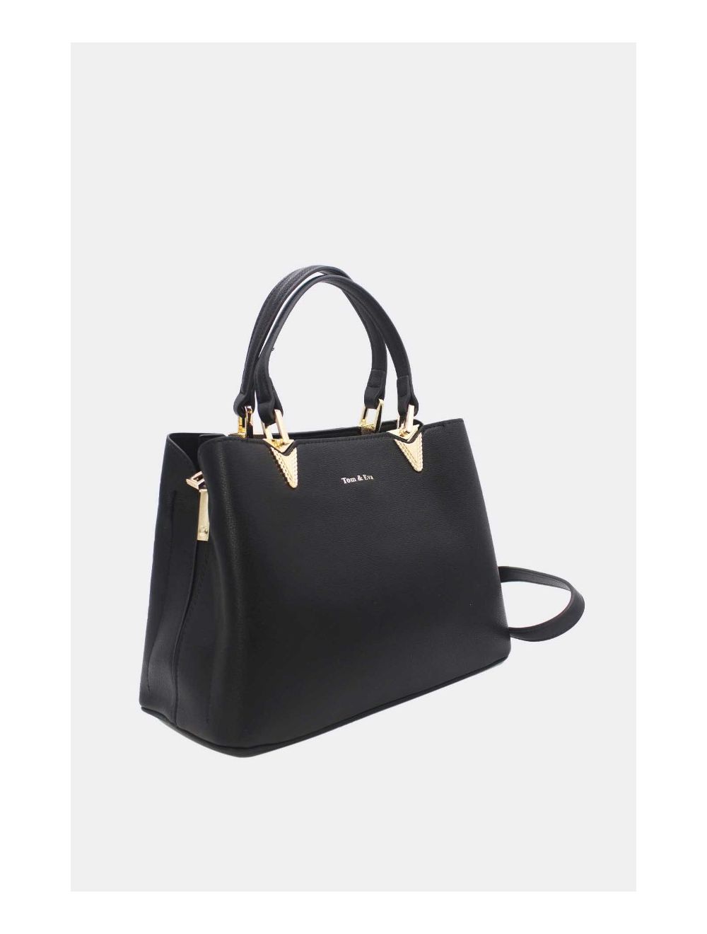Tom&eva Medium Sac à Main Chic Minimaliste 24B-6000-Noir