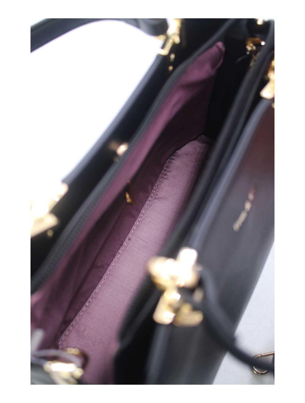 tom&eva Medium Sac à Main Chic Minimaliste 24B-6000-Noir