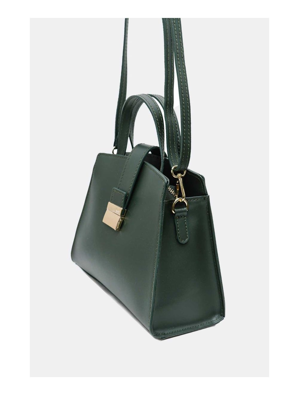 Tom&eva Medium Sac à Main Croûte Cuir Vachette Lisse 4126 ALBA-VERT