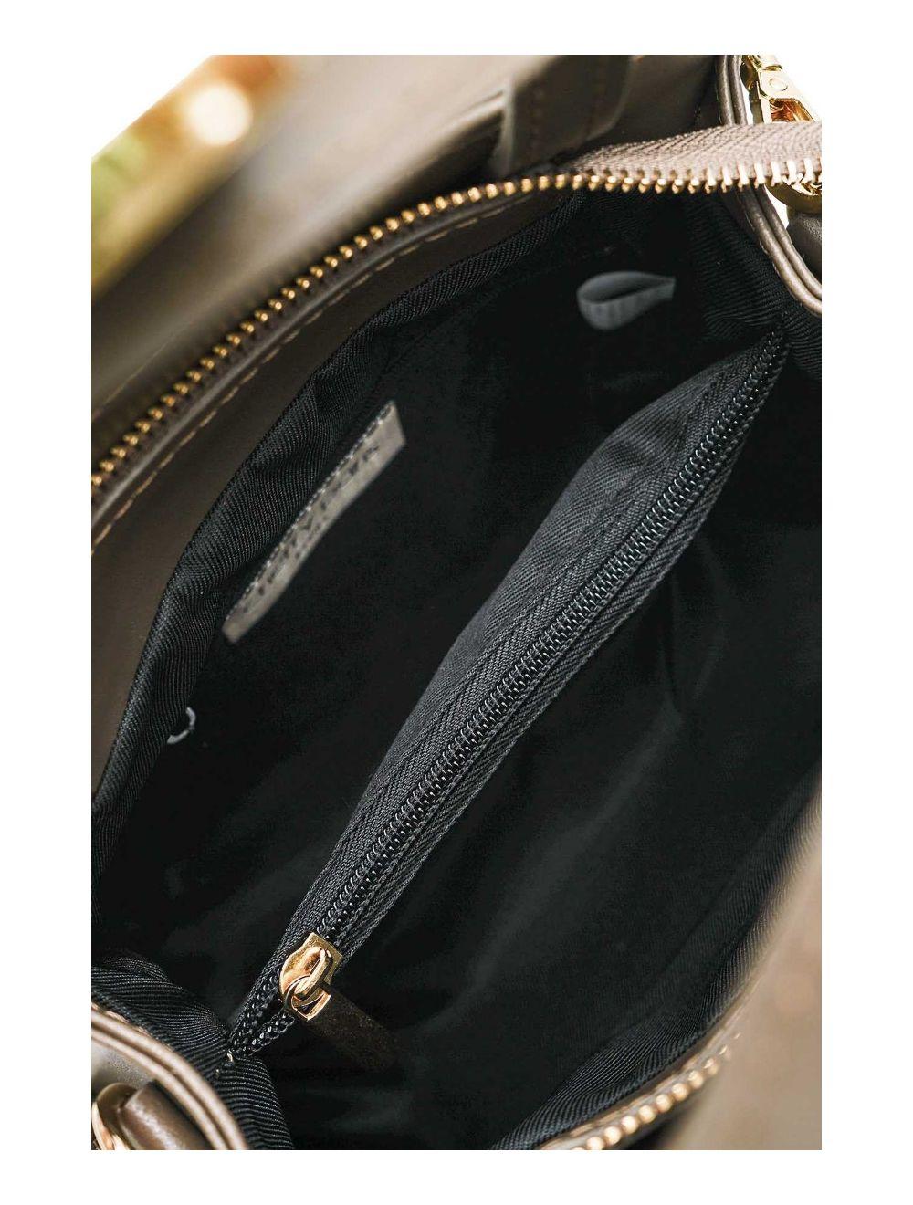 tom&eva Medium Sac à Main Croûte Cuir Vachette Lisse 4126 ALBA-TAUPE