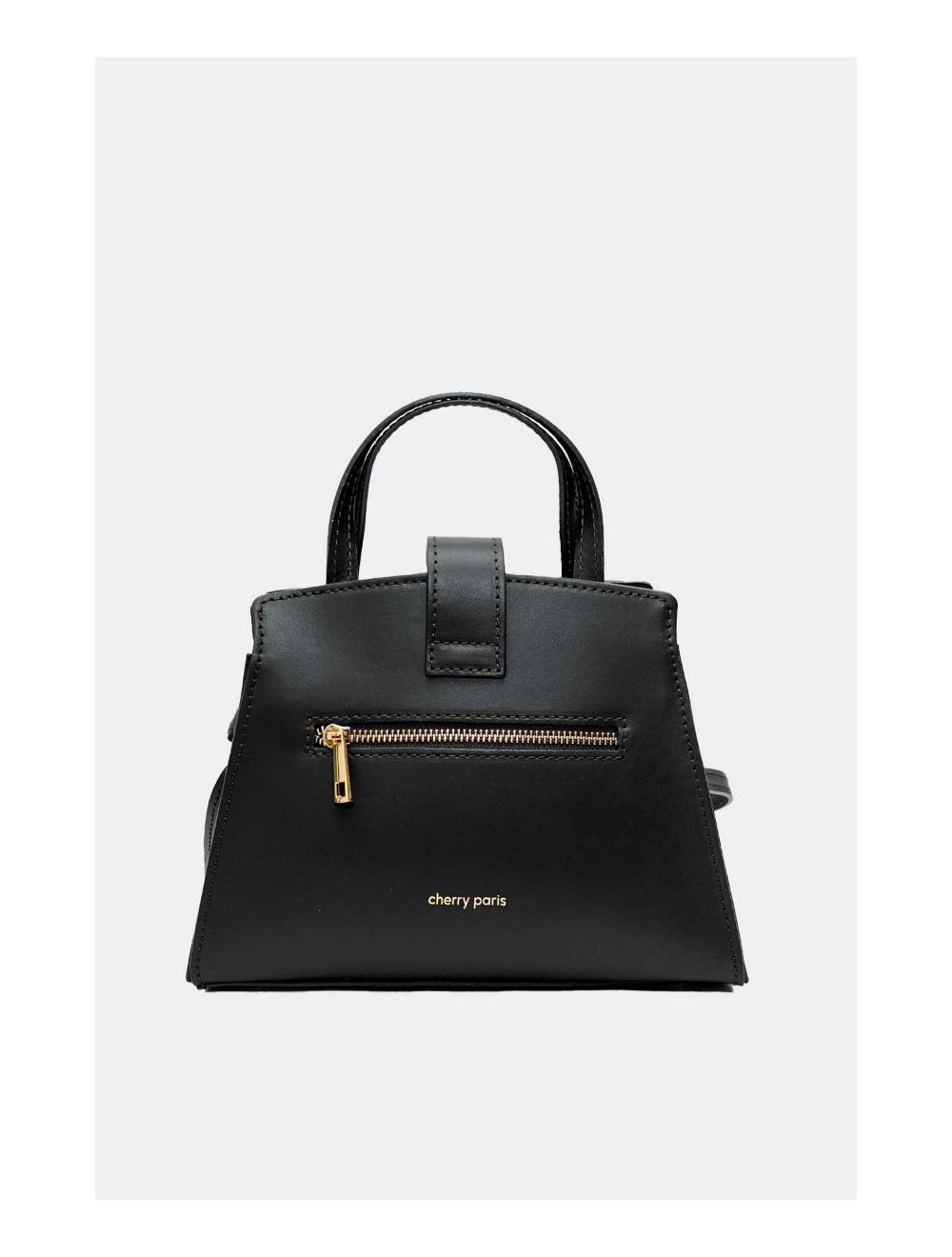 Tom&eva Medium Sac à Main Croûte Cuir Vachette Lisse 4126 ALBA-NOIR