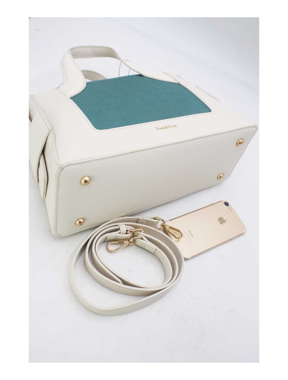 Tom&eva Medium Sac à Main Vintage 24B-5961-White/Blue