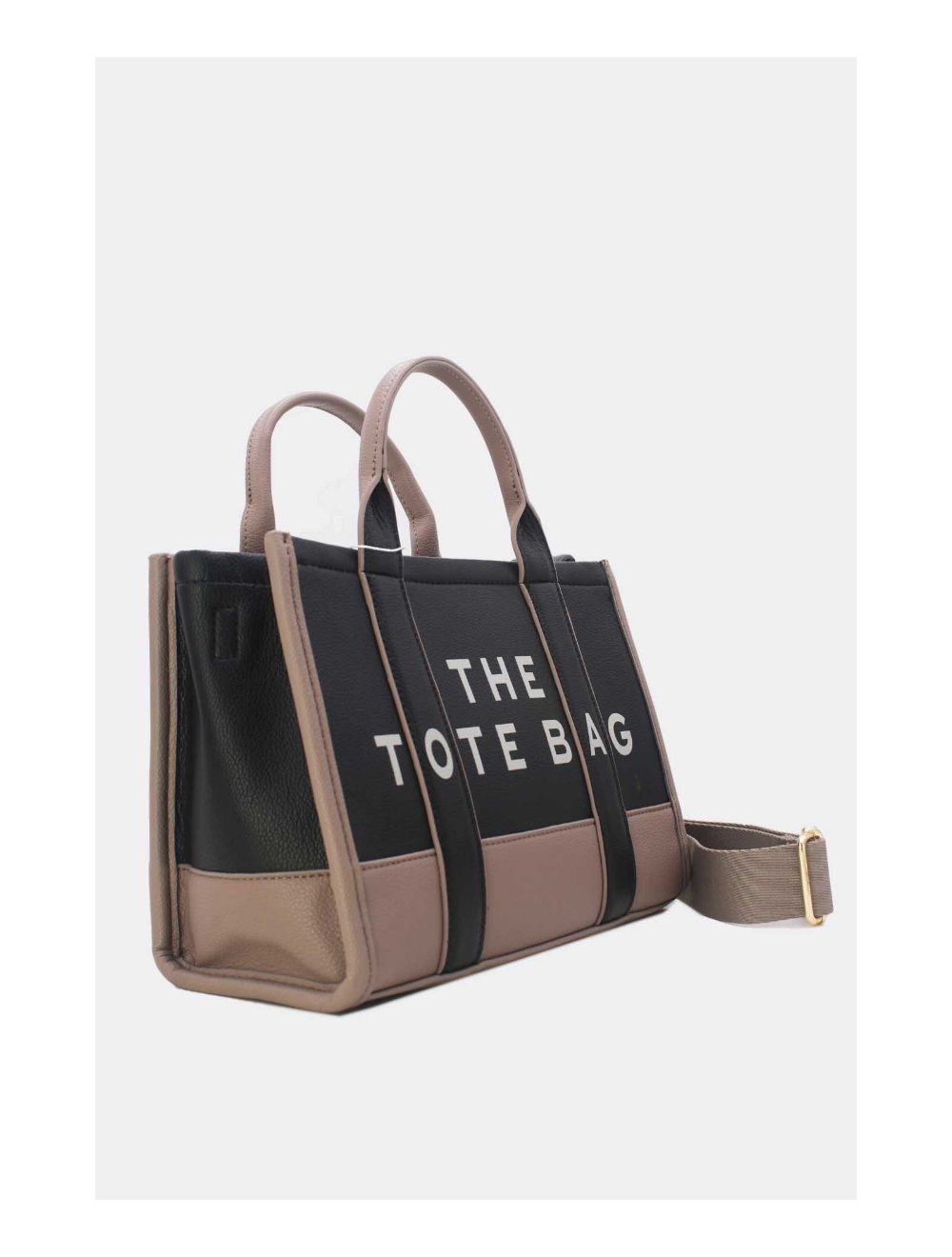 Tom&eva Medium Sac Fourre-Tout Effet Cuir Grainé 24B-5948-Black/Grey