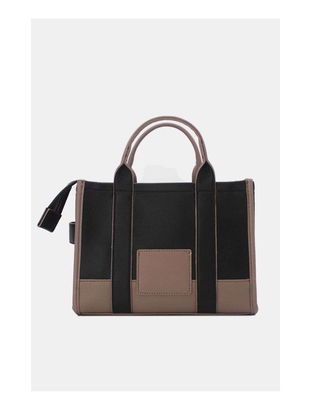 Tom&eva Medium Sac Fourre-Tout Effet Cuir Grainé 24B-5948-Black/Grey