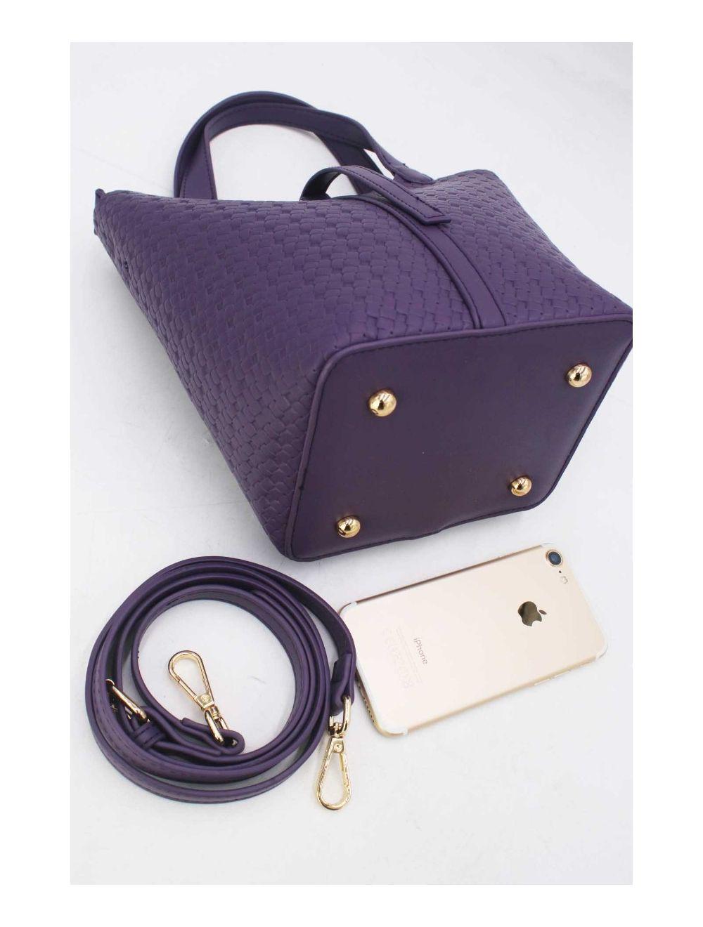 Tom&eva Medium Sac Seau Effet Tressé 24B-6070-Violet