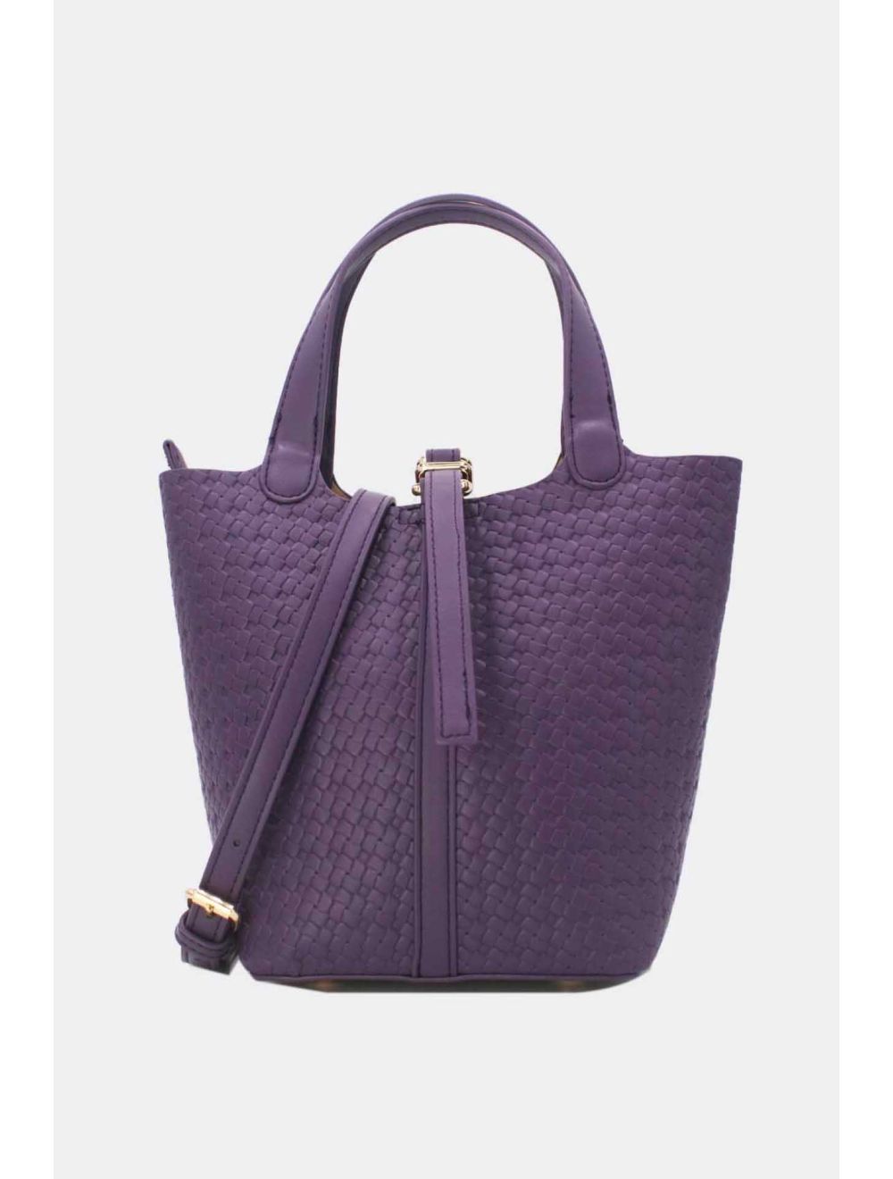 tom&eva Medium Sac Seau Effet Tressé 24B-6070-Violet