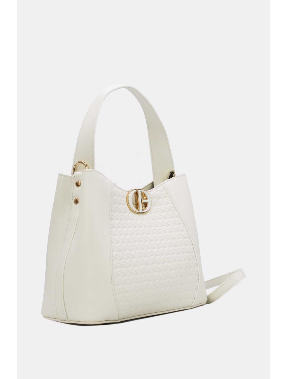 Tom&eva Medium Sac Seau Effet Tressé 24B-6075-Blanc