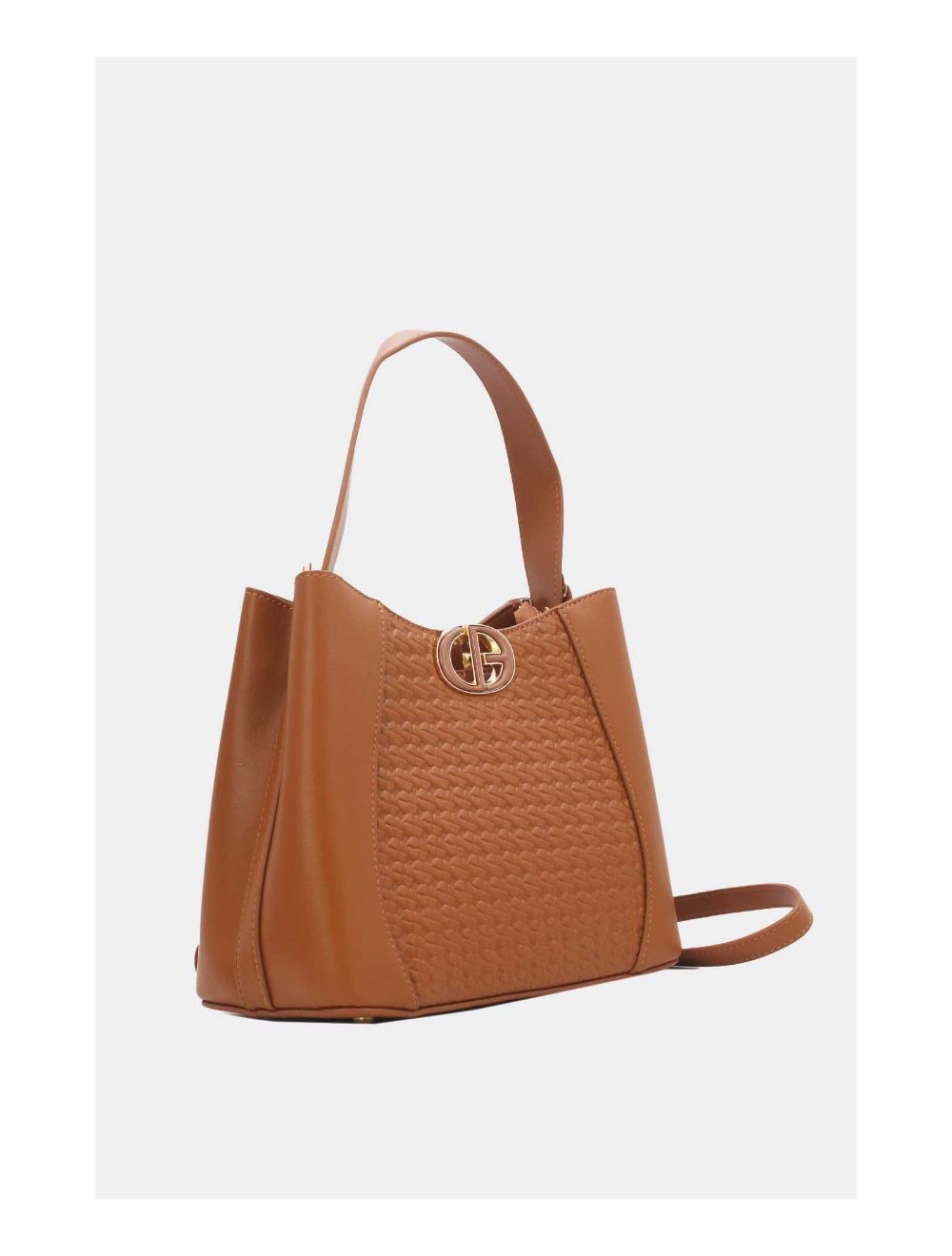 Tom&eva Medium Sac Seau Effet Tressé 24B-6075-Marron