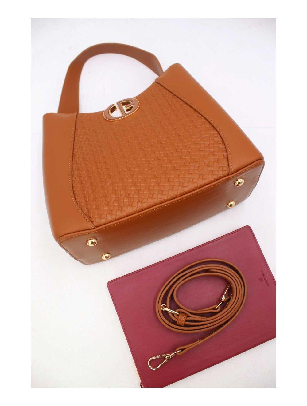 tom&eva Medium Sac Seau Effet Tressé 24B-6075-Marron