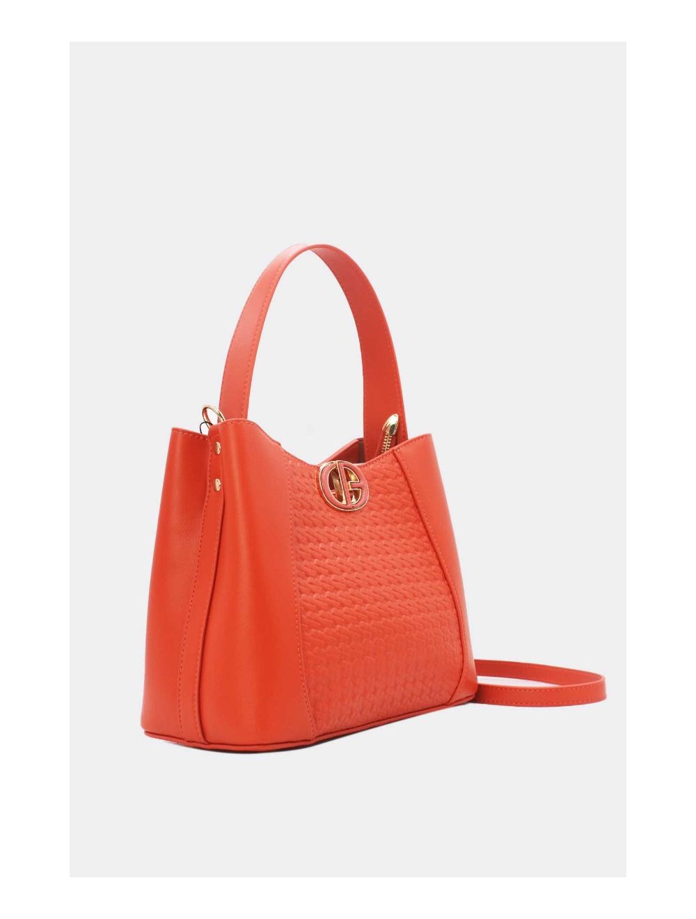 tom&eva Medium Sac Seau Effet Tressé 24B-6075-Orange