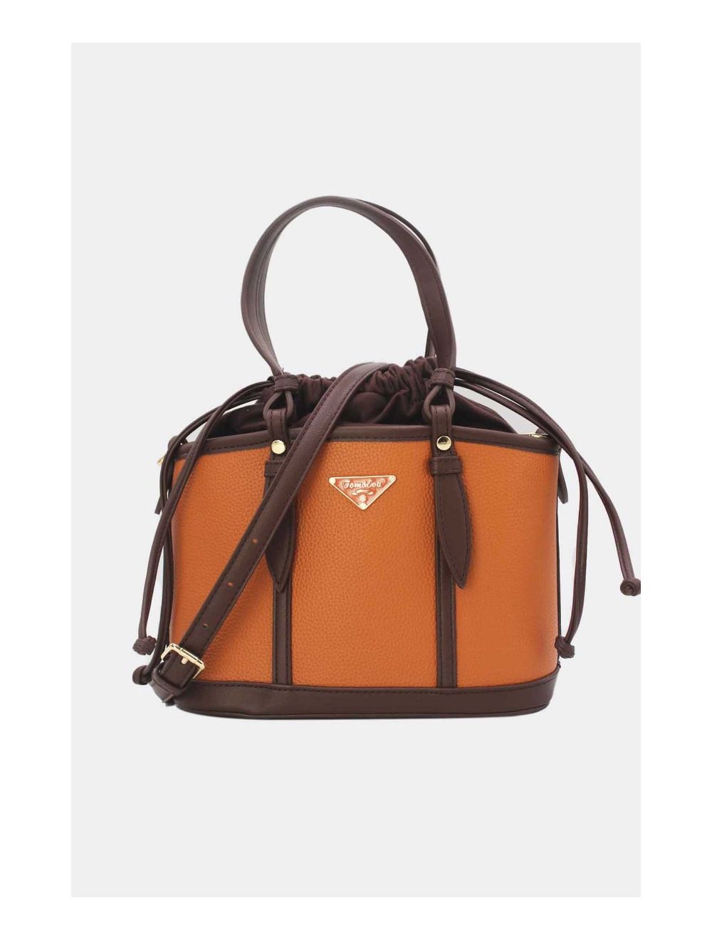 tom&eva Medium Sac Seau Fermoir à Cordon 23P-5792-Brown/Coffee