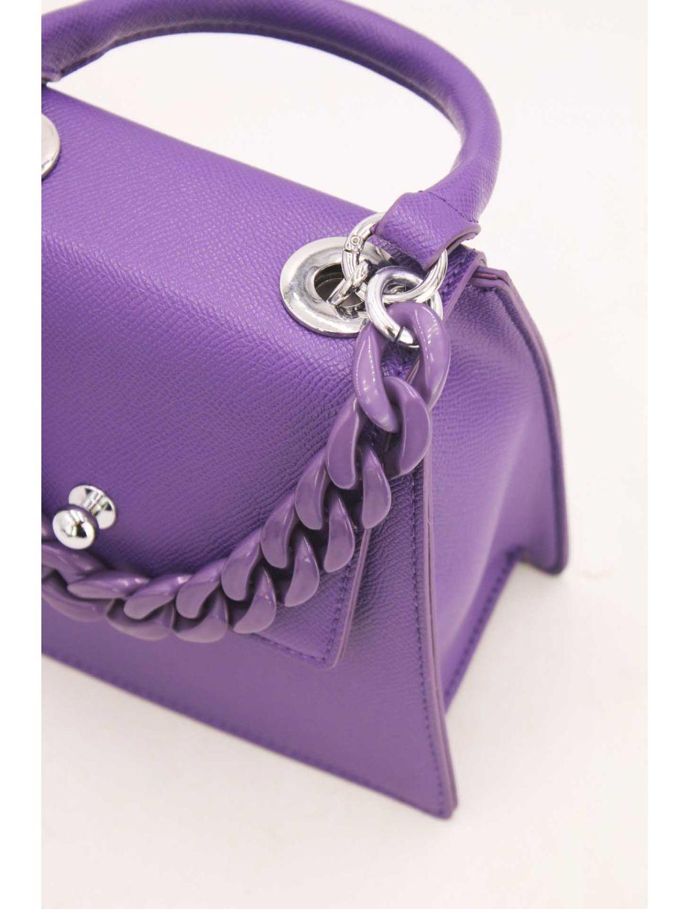 tom&eva Mini sac à main à chaîne à rabat -19G-2811-Violet