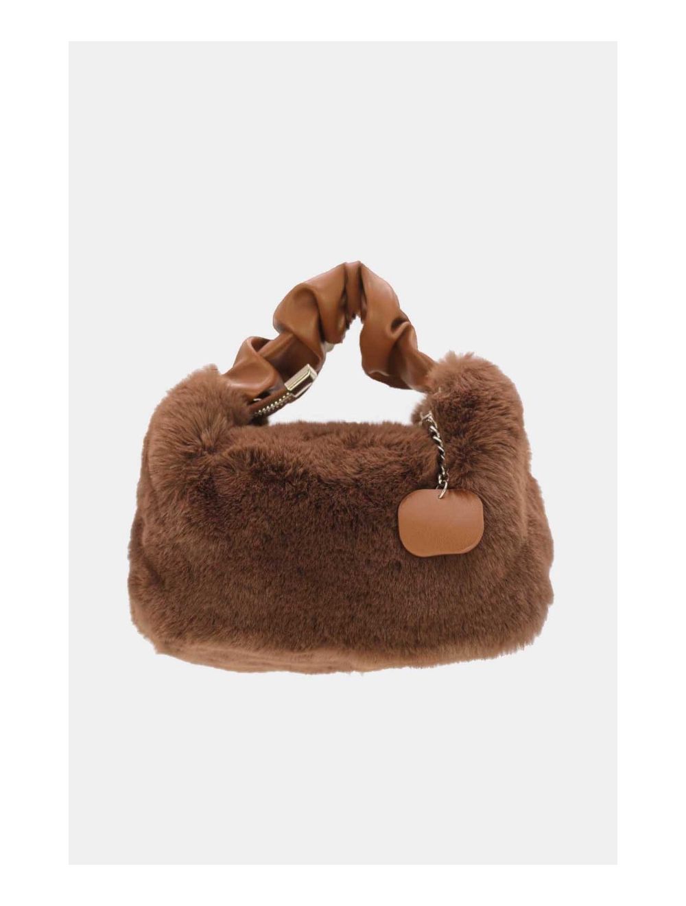 Tom&eva Mini Sac à Main Fausse Fourrure-23P-5689-Brun