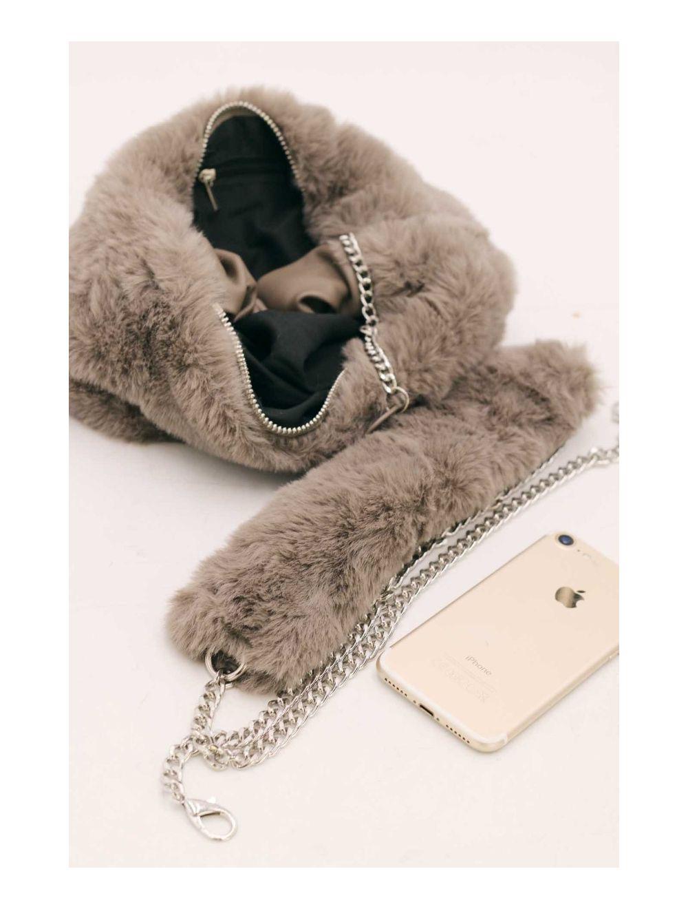 tom&eva Mini Sac à Main Fausse Fourrure-23P-5689-Camel