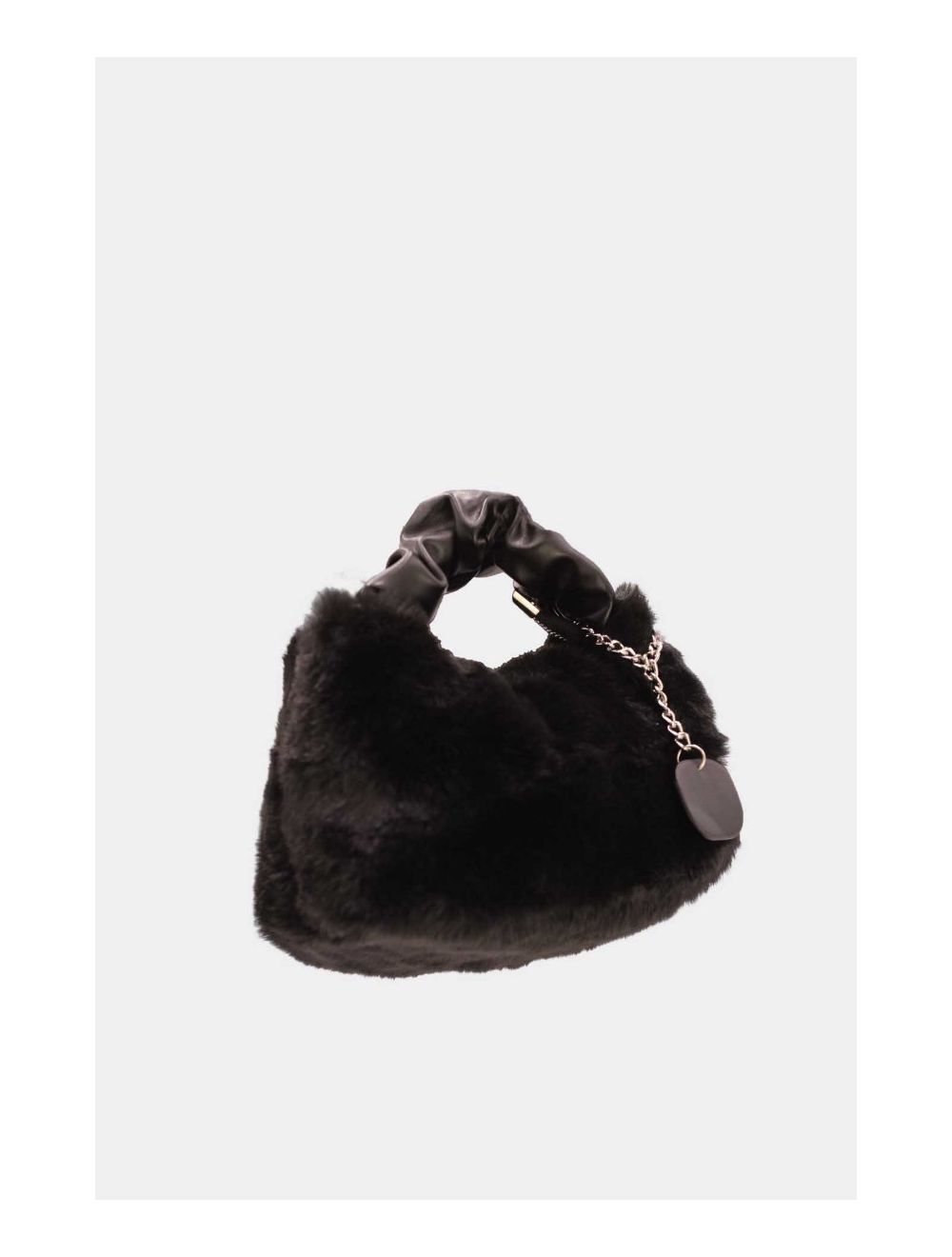 Tom&eva Mini Sac à Main Fausse Fourrure-23P-5689-Noir