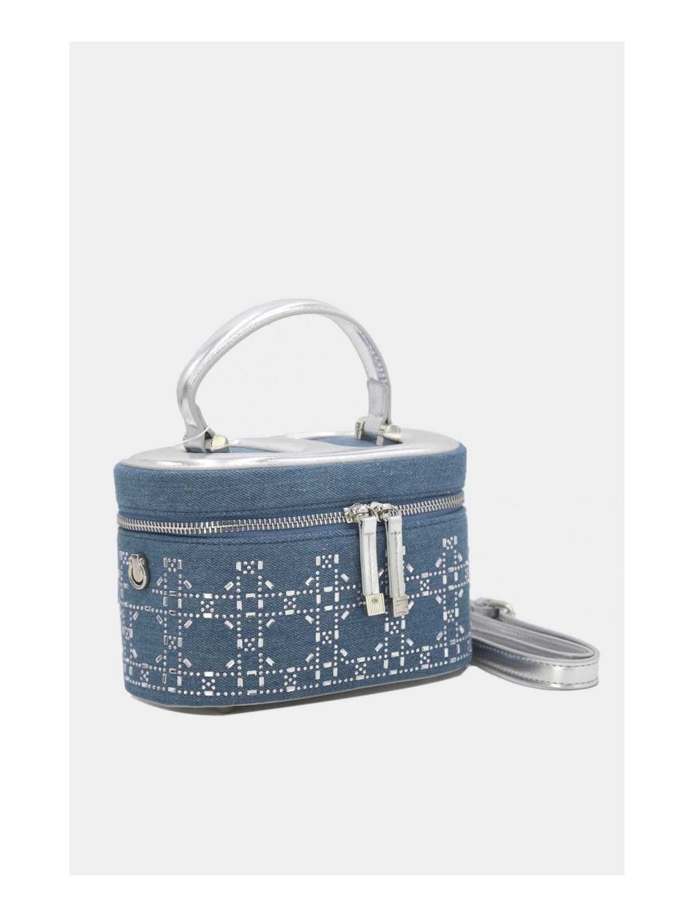 Tom&eva Mini Sac à Main Jeans Orné Strasse 24P-5995-D.Blue/Silver