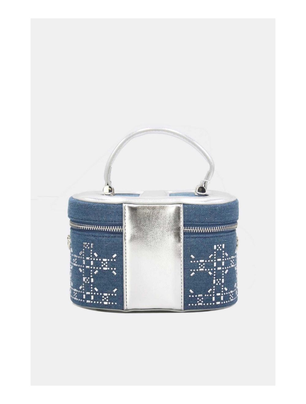 Tom&eva Mini Sac à Main Jeans Orné Strasse 24P-5995-D.Blue/Silver