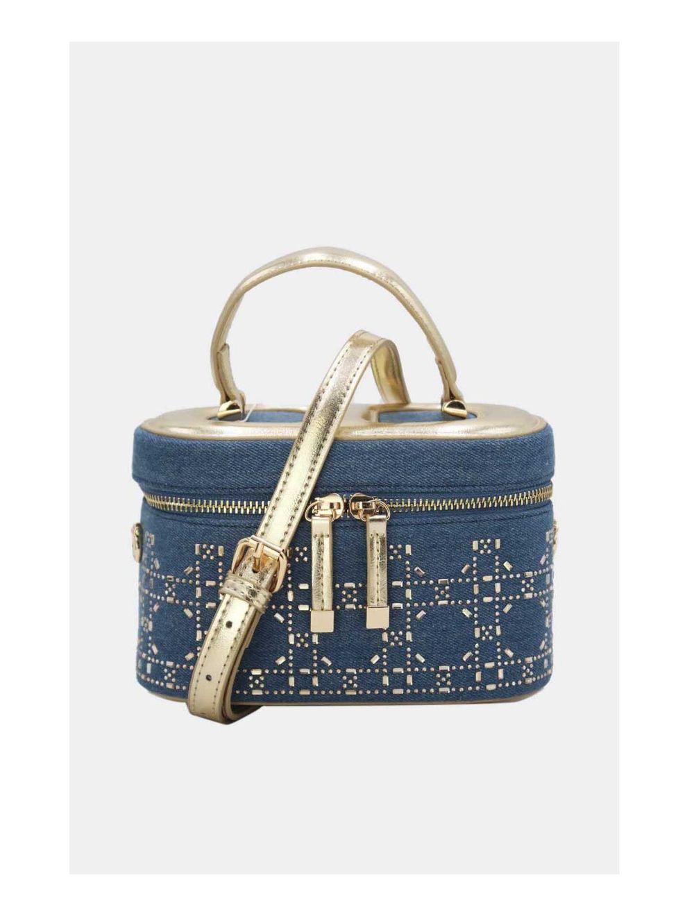 Tom&eva Mini Sac à Main Jeans Orné Strasse 24P-5995-D.Blue/Gold